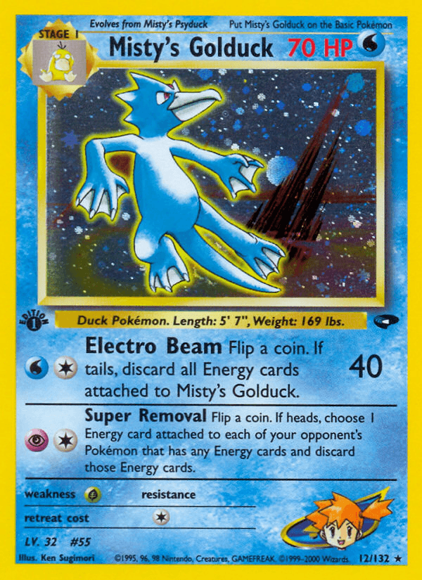 Misty's Golduck Gym Challenge card