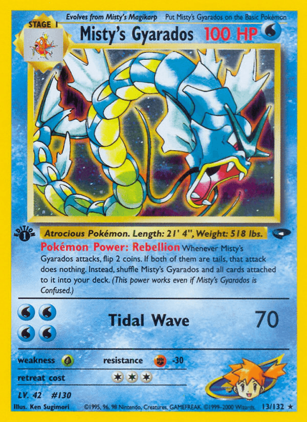 Misty's Gyarados Gym Challenge card