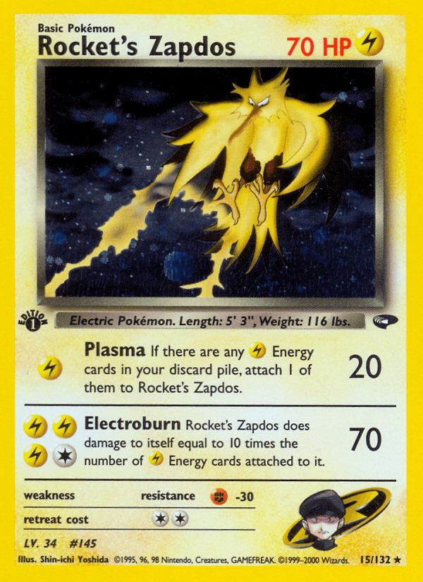 Rocket's Zapdos Gym Challenge card