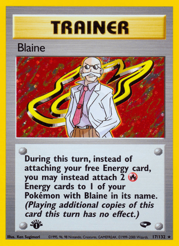 Blaine Gym Challenge card