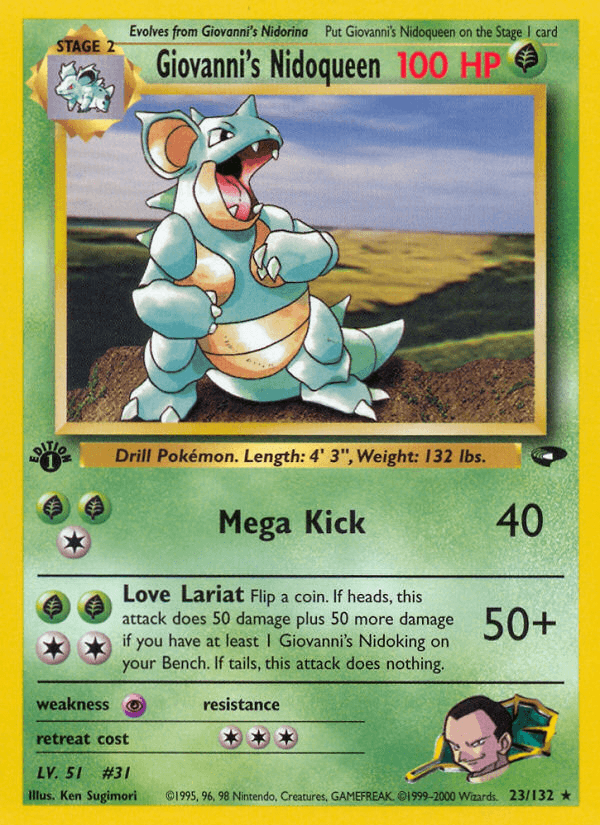 Giovanni's Nidoqueen Gym Challenge card