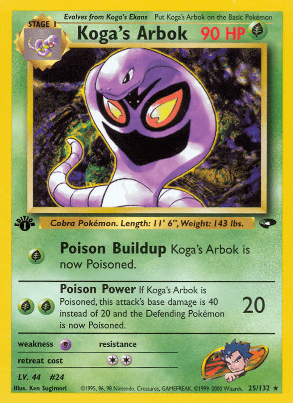 Koga's Arbok Gym Challenge card