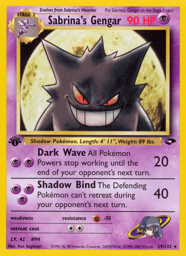 Sabrina's Gengar Gym Challenge card