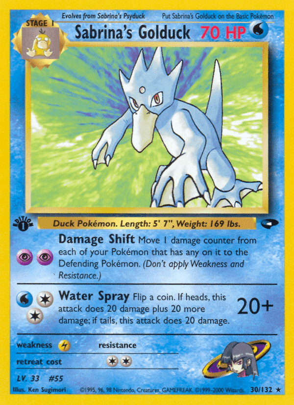 Sabrina's Golduck Gym Challenge card
