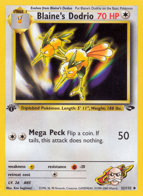 Blaine's Dodrio Gym Challenge card