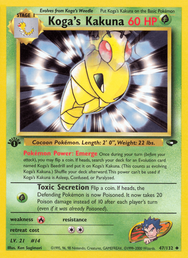 Koga's Kakuna Gym Challenge card