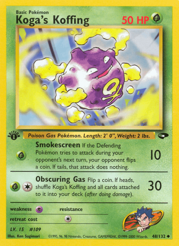 Koga's Koffing Gym Challenge card
