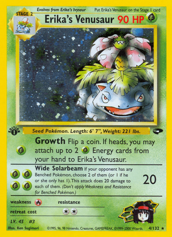 Erika's Venusaur Gym Challenge card