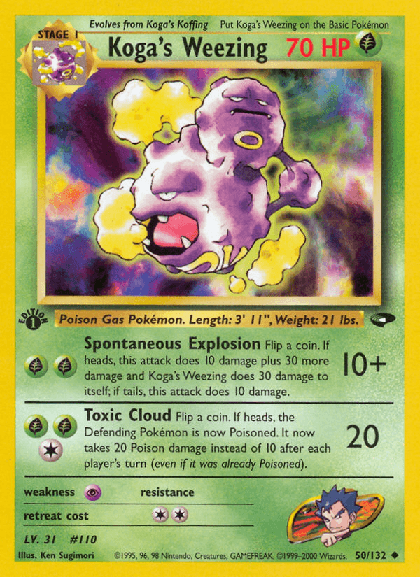 Koga's Weezing Gym Challenge card