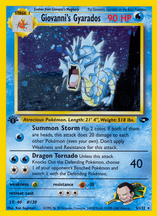 Giovanni's Gyarados Gym Challenge card