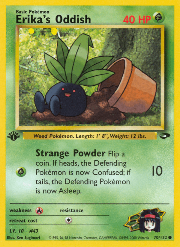 Erika's Oddish Gym Challenge card