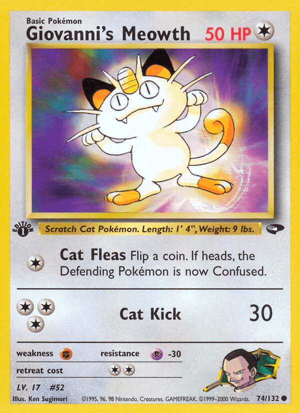 Giovanni's Meowth Gym Challenge card