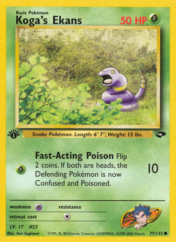 Koga's Ekans Gym Challenge card