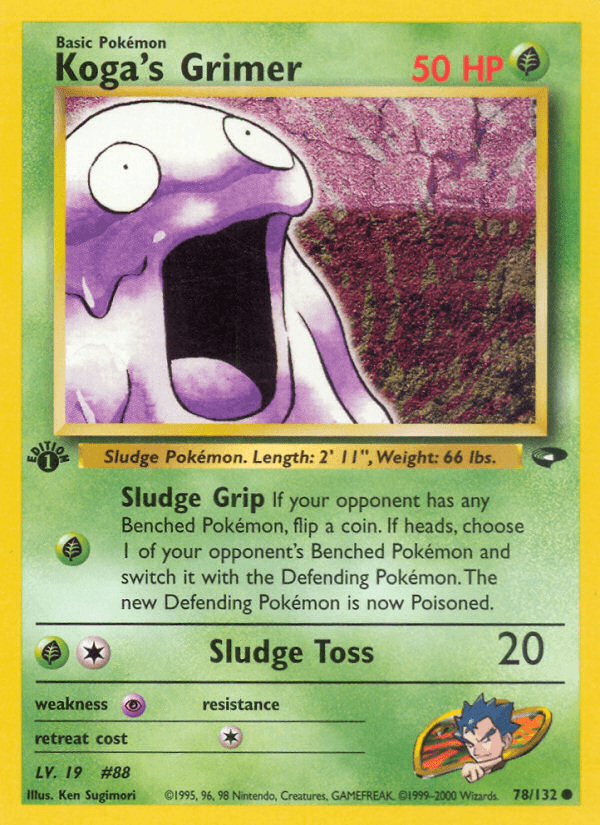 Koga's Grimer Gym Challenge card