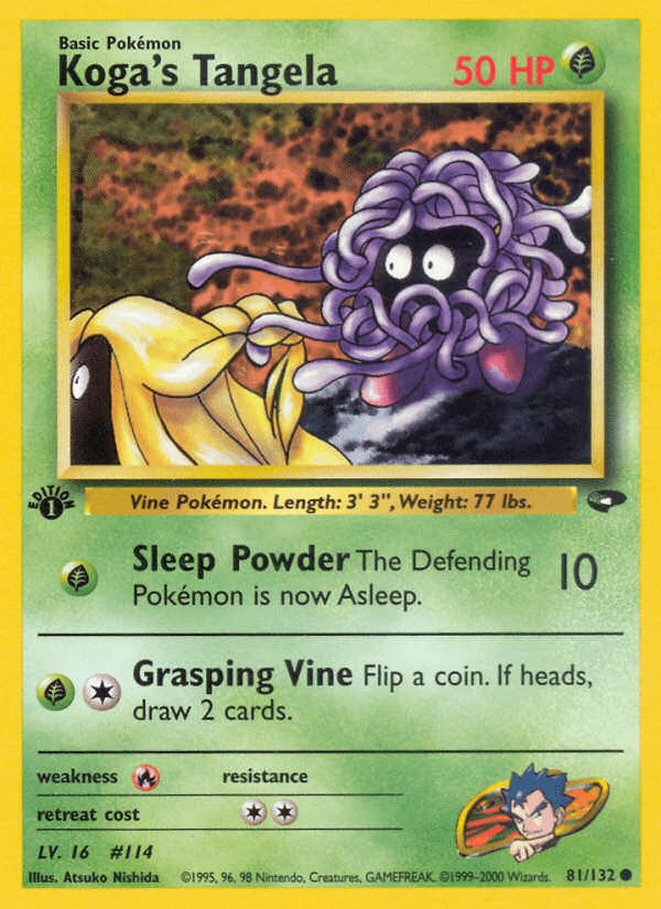 Koga's Tangela Gym Challenge card