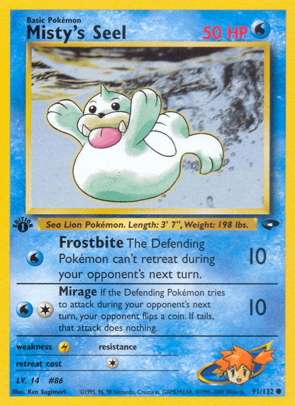 Misty's Seel Gym Challenge card