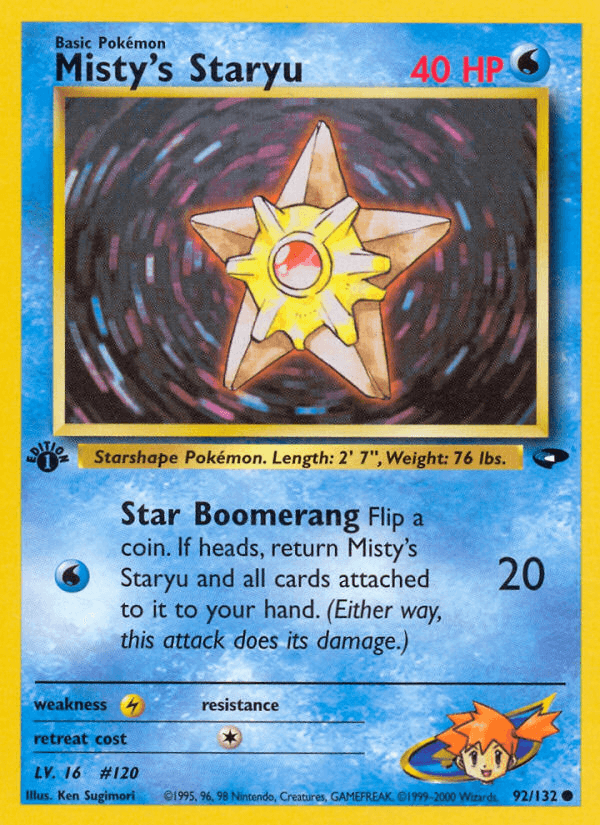 Misty's Staryu Gym Challenge card