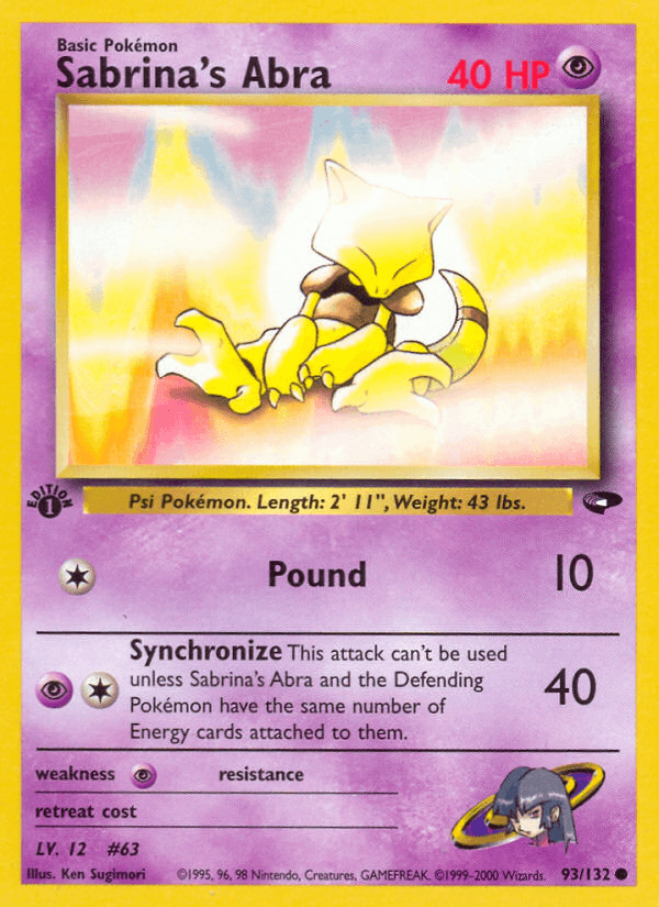 Sabrina's Abra Gym Challenge card