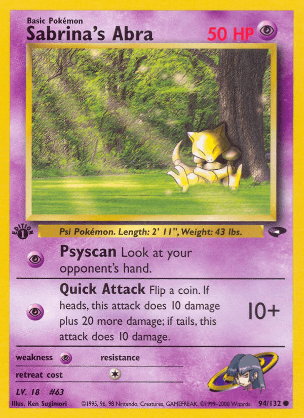 Sabrina's Abra Gym Challenge card