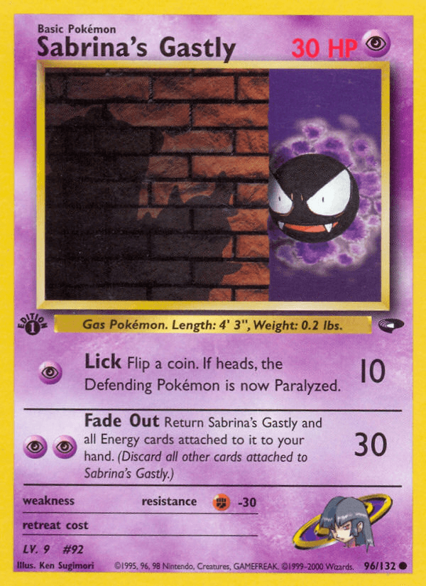 Sabrina's Gastly Gym Challenge card