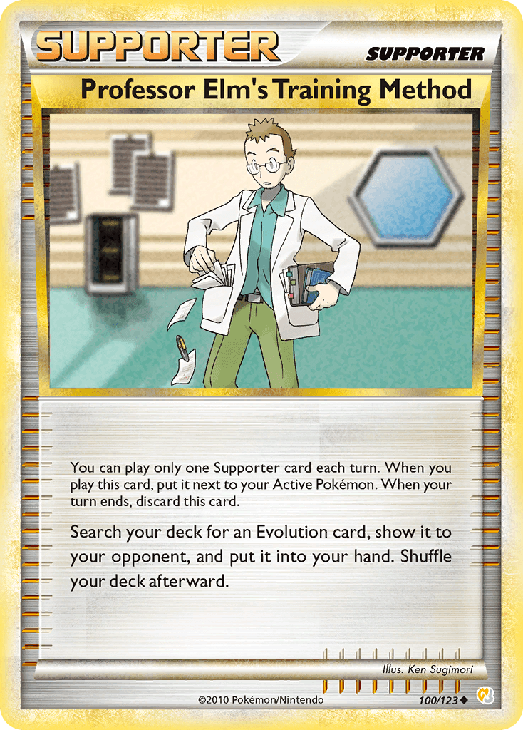 Professor Elm's Training Method HeartGold & SoulSilver card