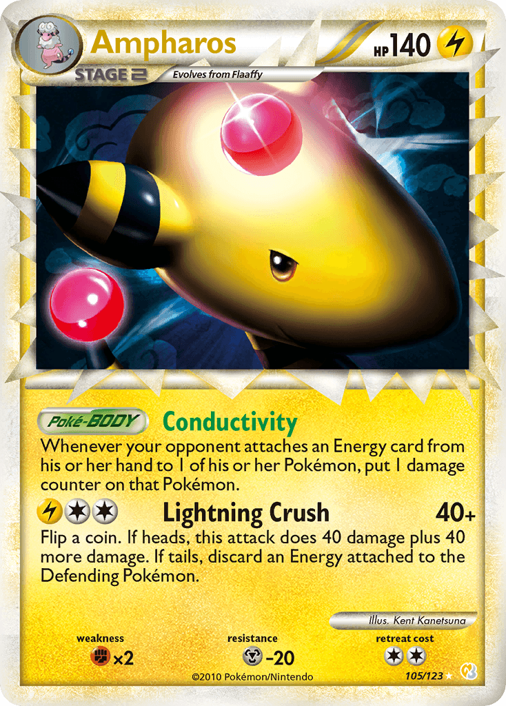 Ampharos HeartGold & SoulSilver card