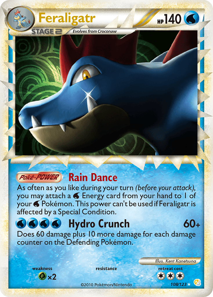 Feraligatr HeartGold & SoulSilver card
