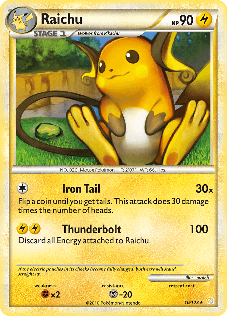 Raichu 寶可夢 card