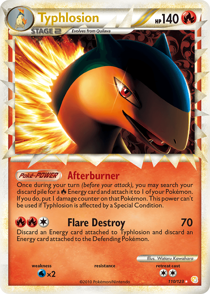 Typhlosion HeartGold & SoulSilver card