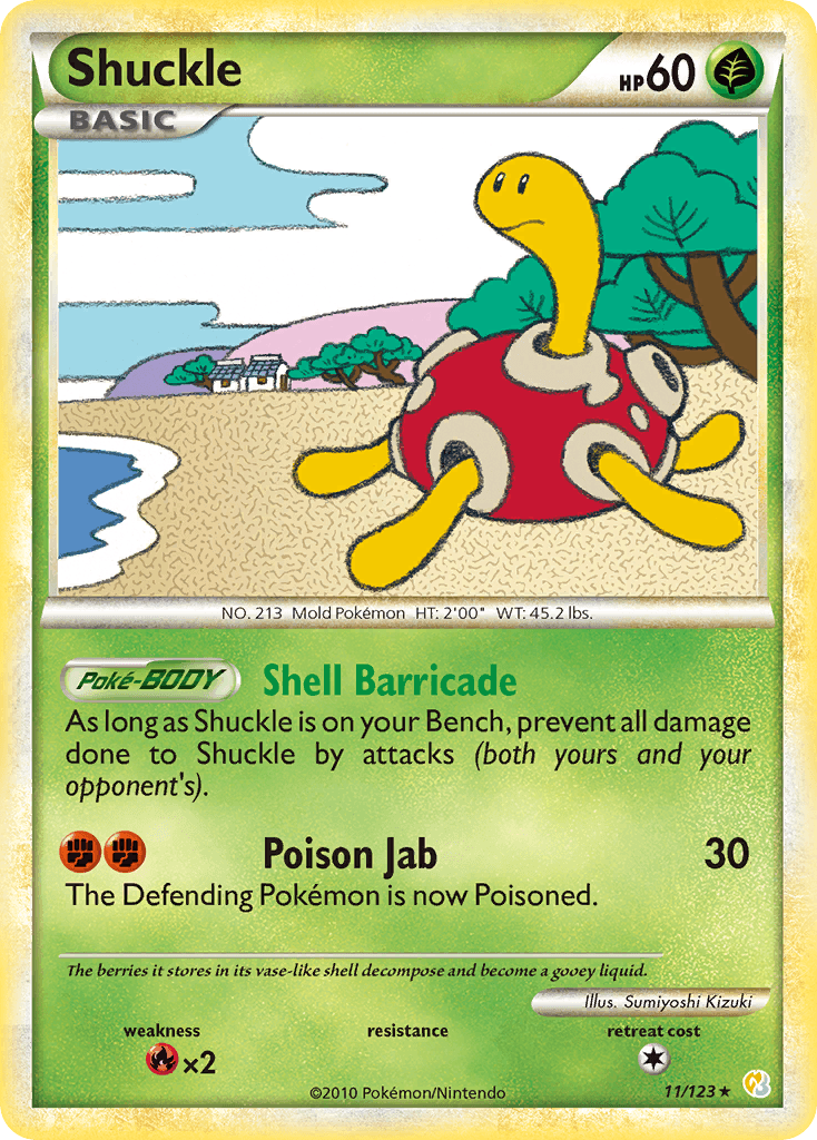 Shuckle HeartGold & SoulSilver card