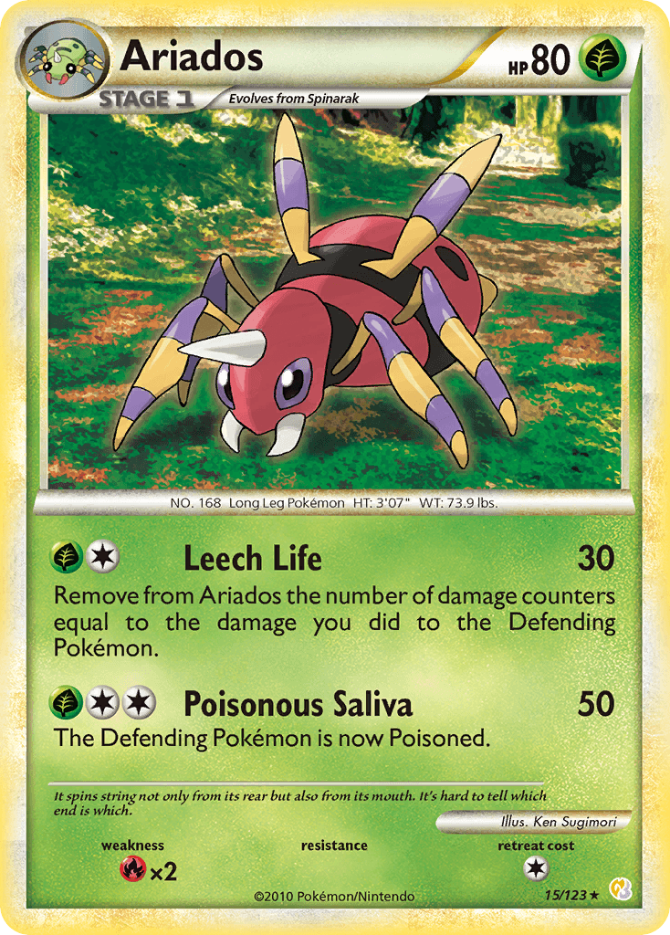 Ariados HeartGold & SoulSilver card