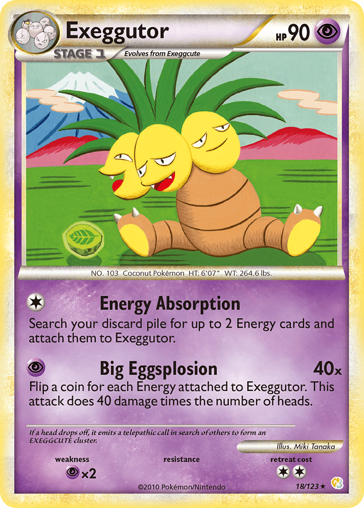 Exeggutor HeartGold & SoulSilver card