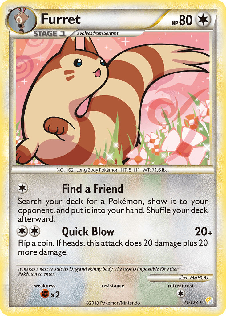 Furret HeartGold & SoulSilver card