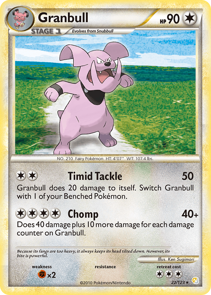 Granbull HeartGold & SoulSilver card