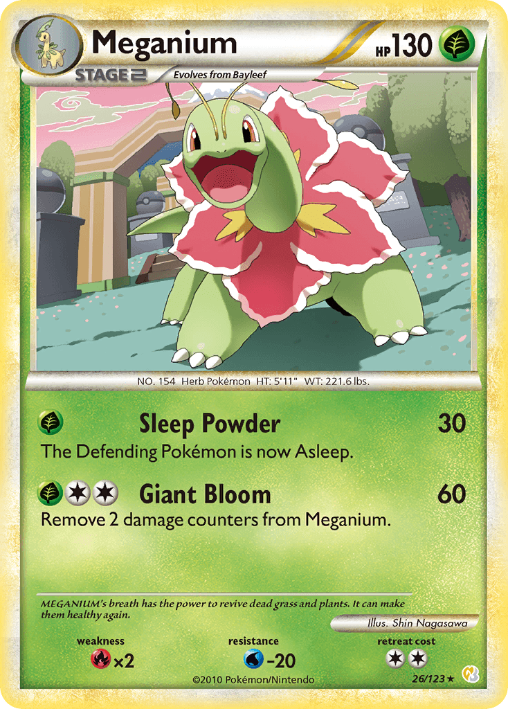 Meganium HeartGold & SoulSilver card
