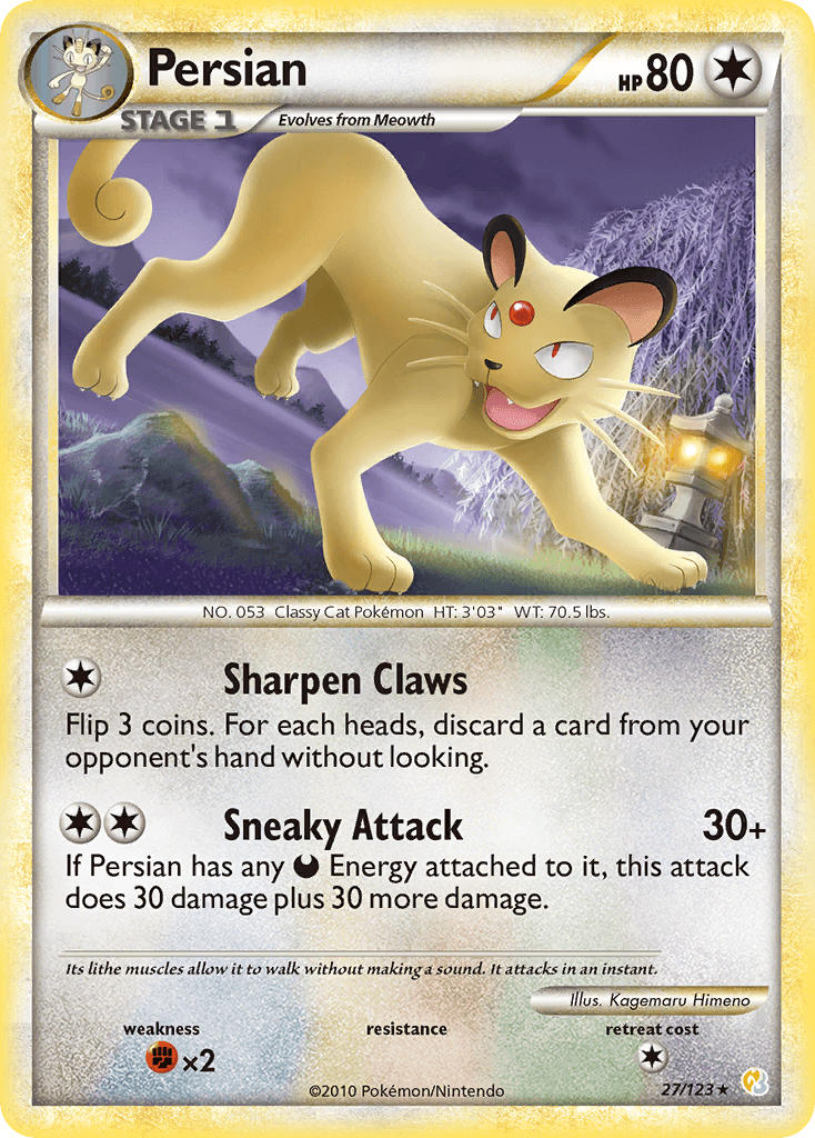 Persian HeartGold & SoulSilver card