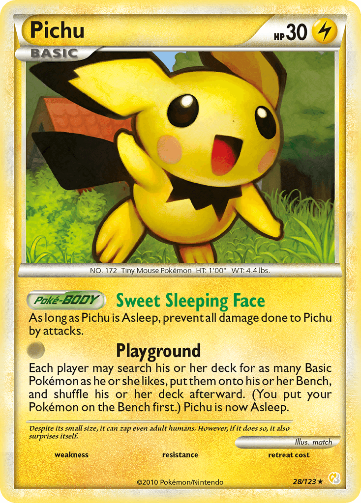 Pichu HeartGold & SoulSilver card