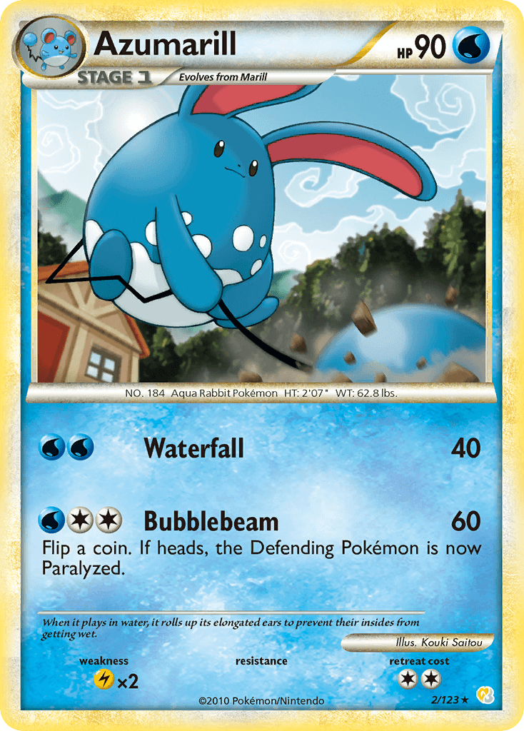Azumarill HeartGold & SoulSilver card