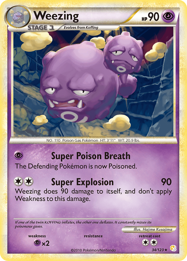 Weezing HeartGold & SoulSilver card