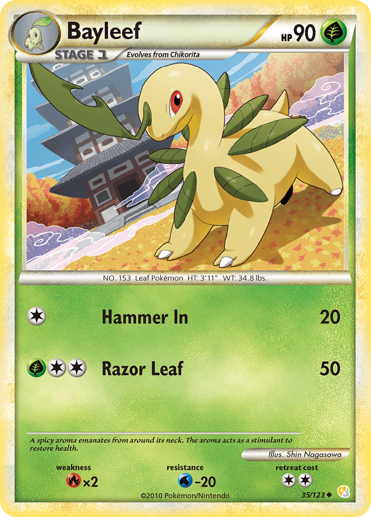 Bayleef HeartGold & SoulSilver card
