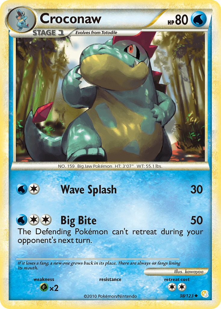 Croconaw HeartGold & SoulSilver card