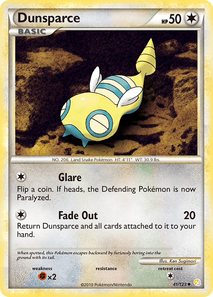 Dunsparce HeartGold & SoulSilver card
