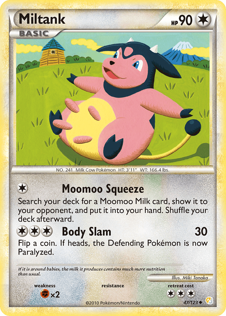 Miltank HeartGold & SoulSilver card
