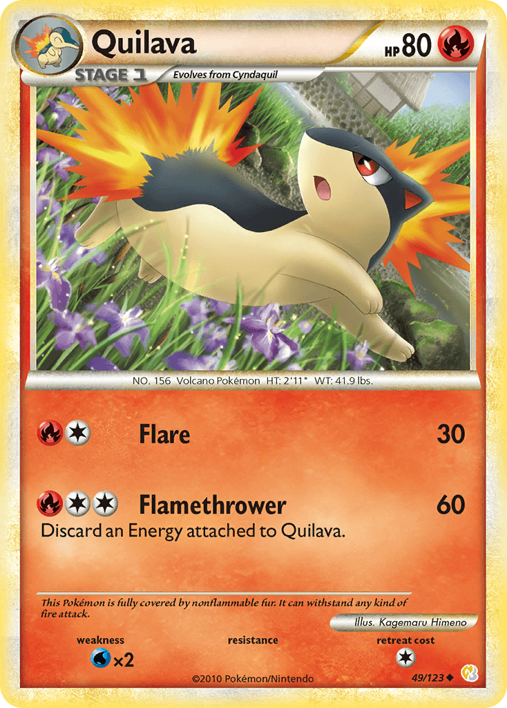 Quilava HeartGold & SoulSilver card