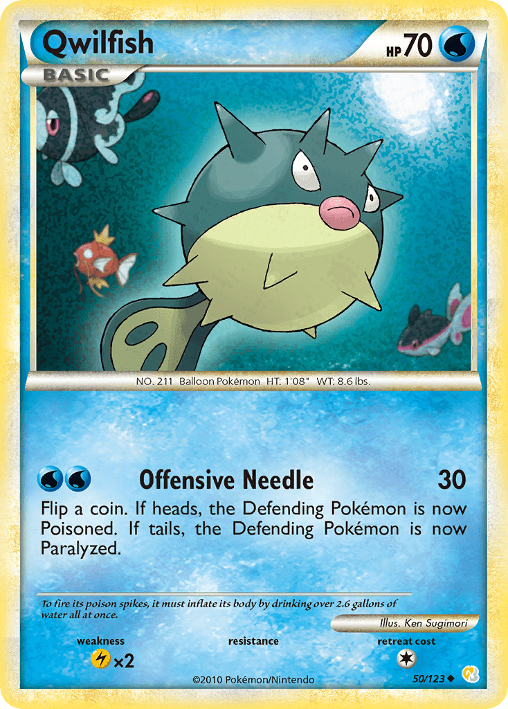Qwilfish HeartGold & SoulSilver card