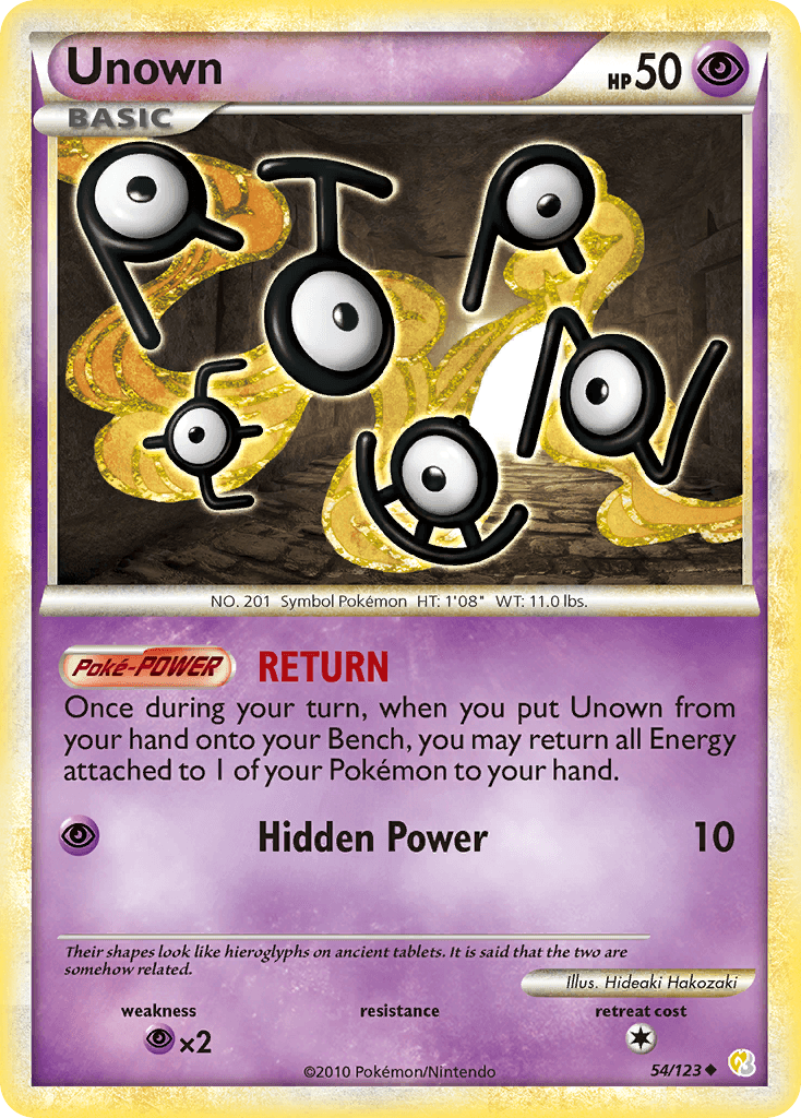 Unown HeartGold & SoulSilver card