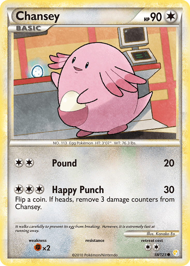 Chansey HeartGold & SoulSilver card