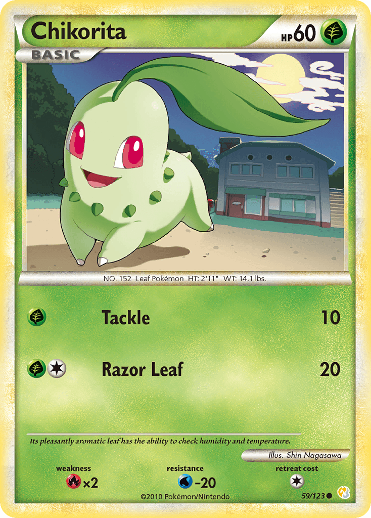 Chikorita HeartGold & SoulSilver card