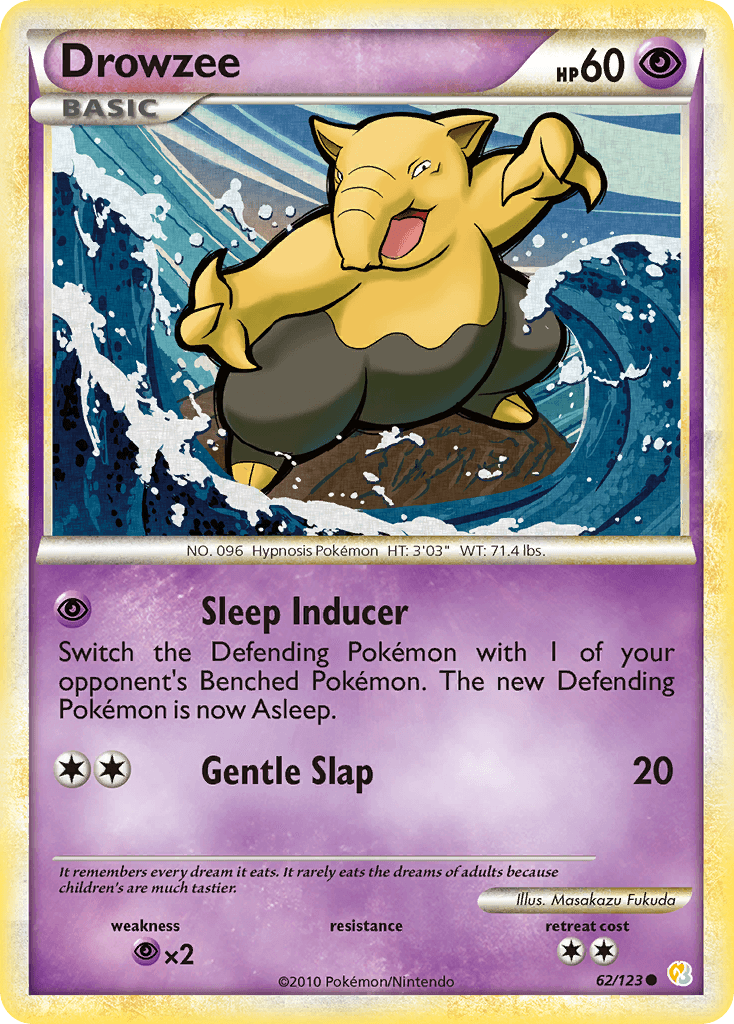 Drowzee HeartGold & SoulSilver card
