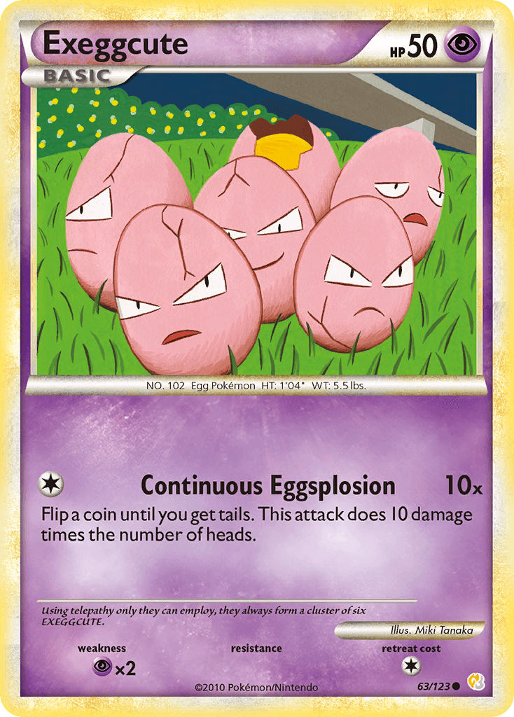 Exeggcute HeartGold & SoulSilver card